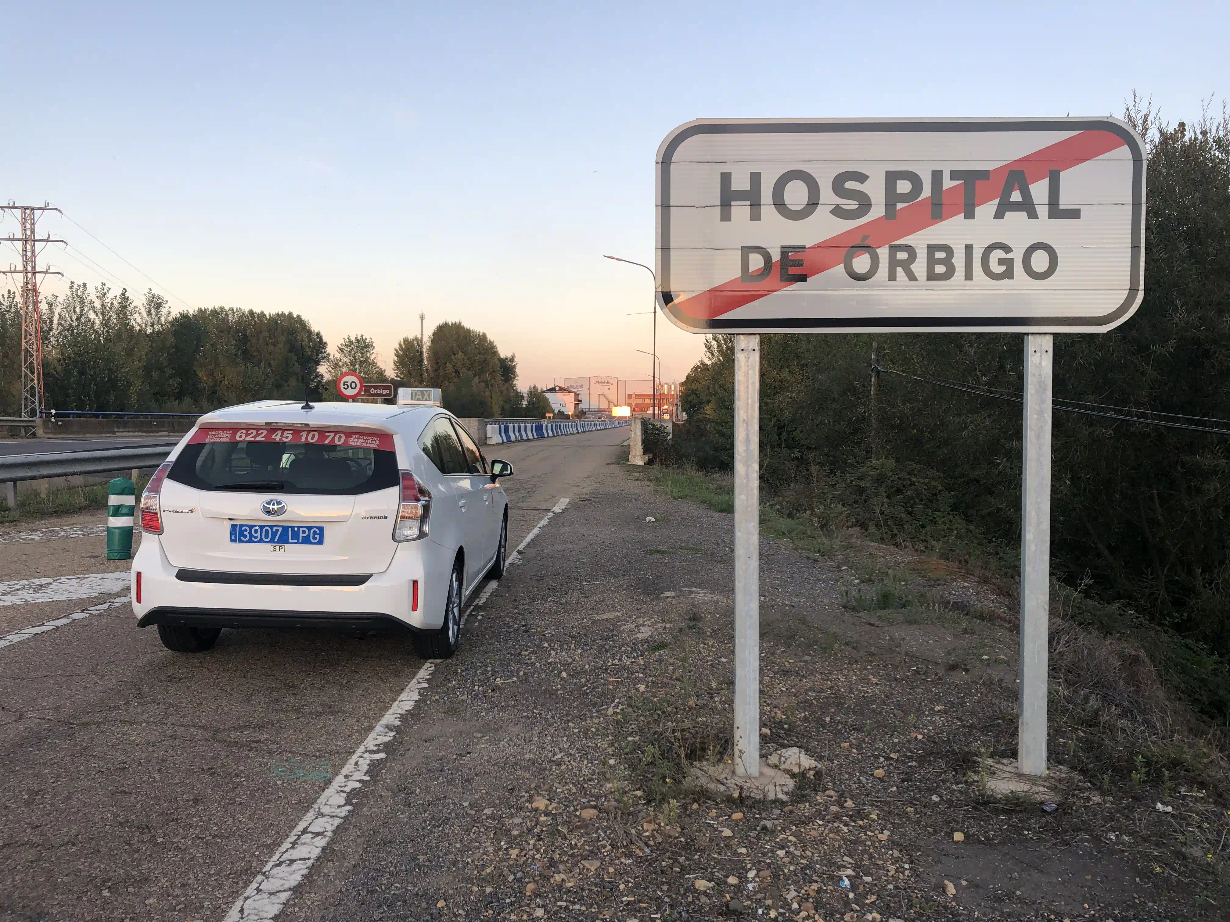 taxi León Hospital de Órbigo